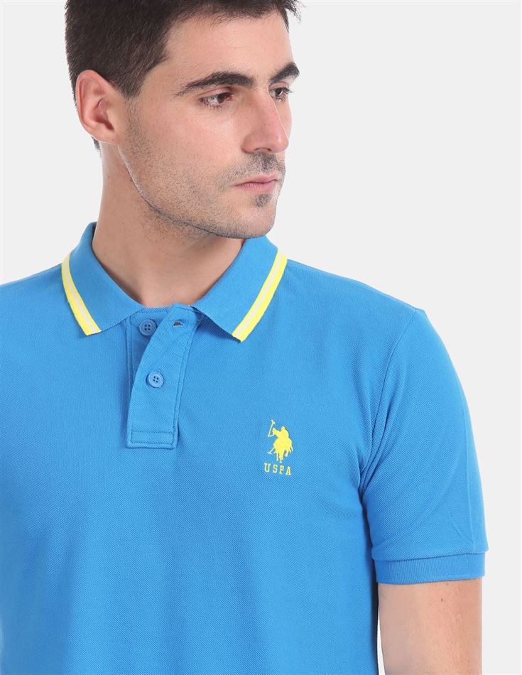 U.S.Polo Assn. Men Casual Wear Blue T-Shirt